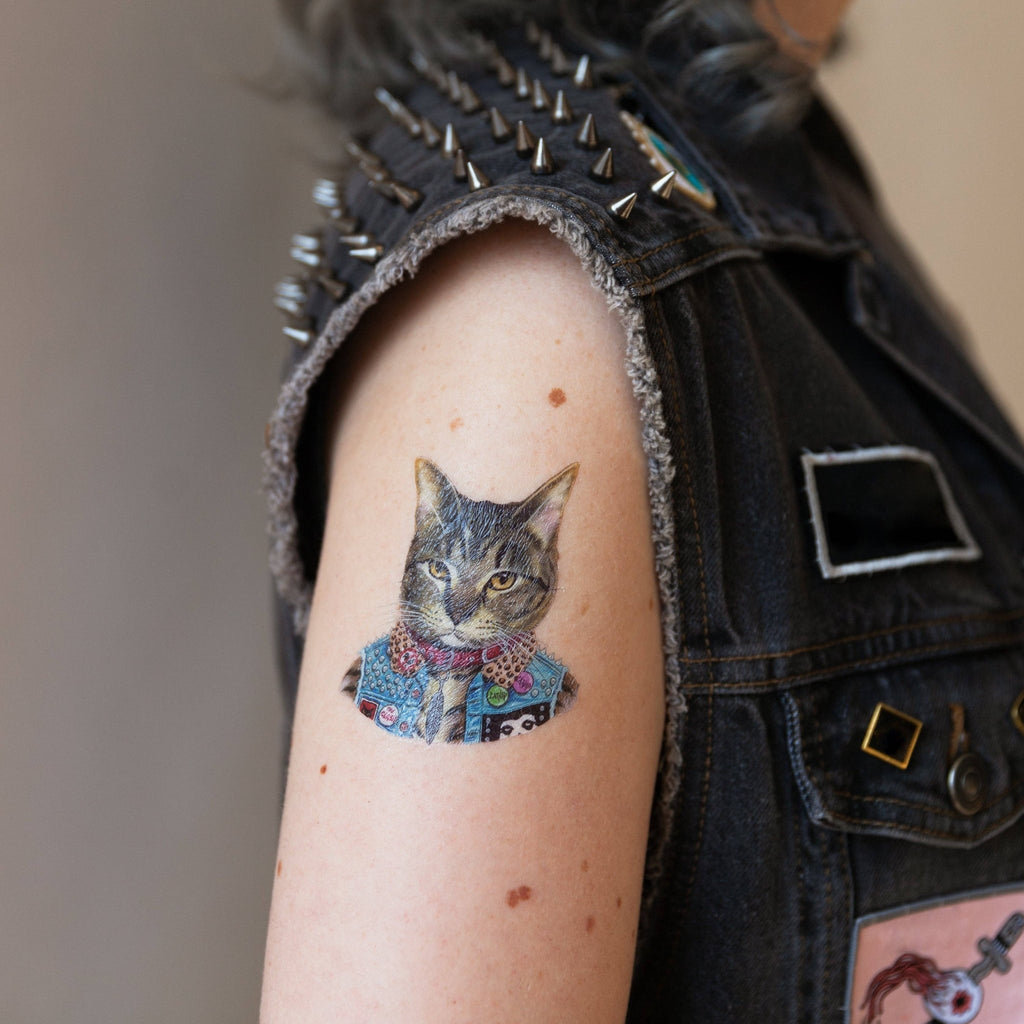 Punk Cat Tattoo Pair - The Regal Find