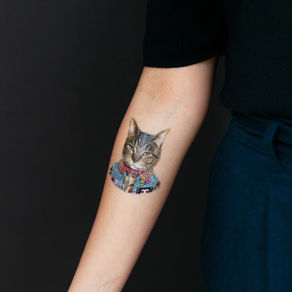 Punk Cat Tattoo Pair - The Regal Find