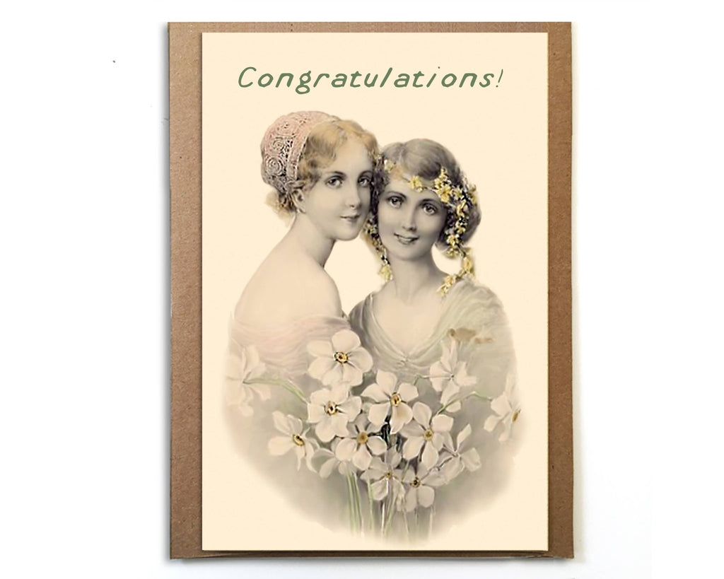 Queer Wedding Card; Women LGBTQ Wedding; Engagement Card - The Regal Find