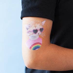 Rainbow Kitten Tattoo Pair - The Regal Find