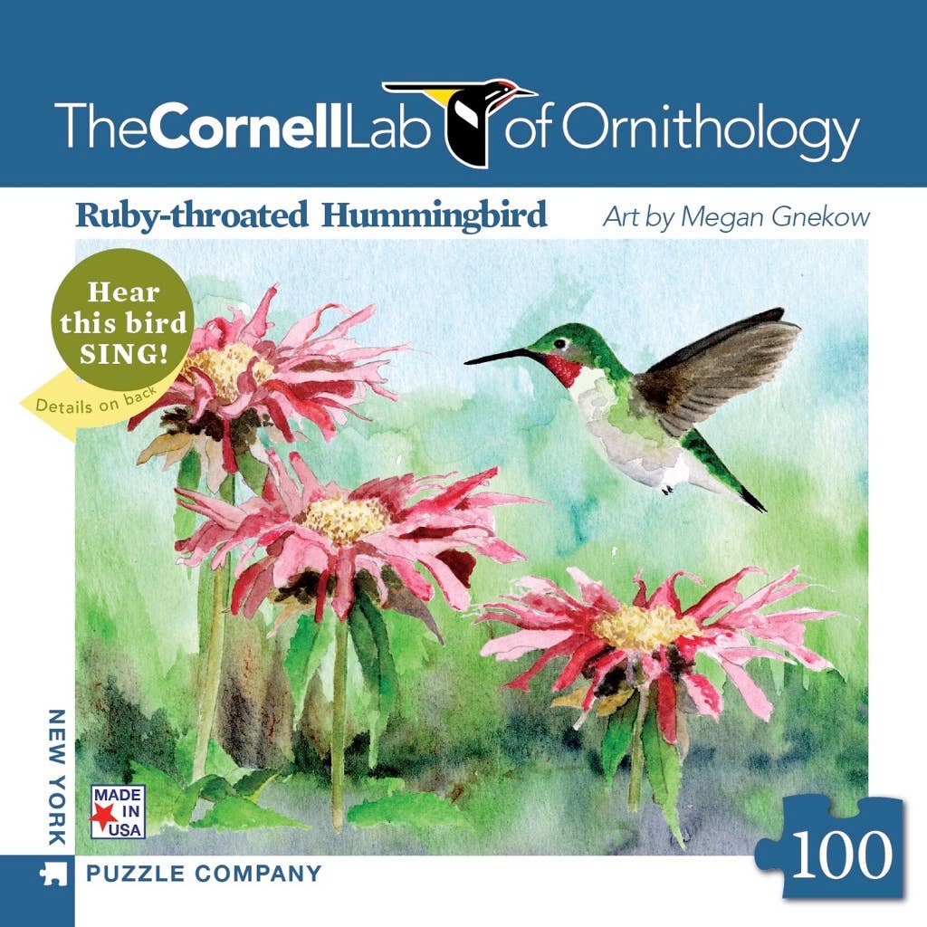 Ruby - throated Hummingbird Mini - 100 Piece Mini Puzzle - The Regal Find