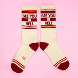 See You in Hell Gym Crew Socks - The Regal Find