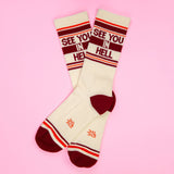 See You in Hell Gym Crew Socks - The Regal Find