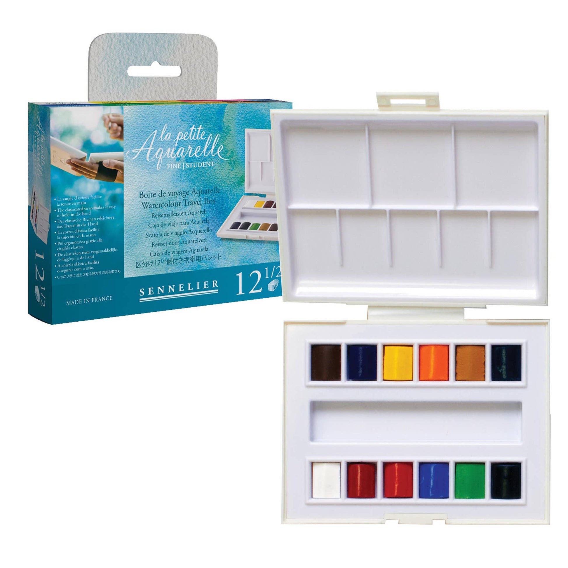 Sennelier La Petite Aquarelle Watercolor Set, Half Pan 12 - The Regal Find