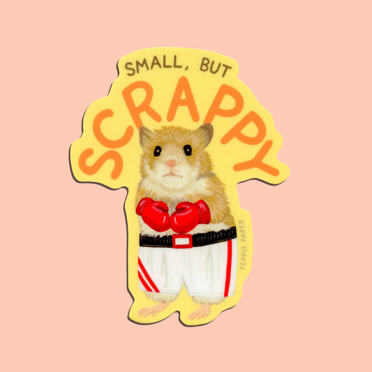Small But Scrappy Hamster Sticker - The Regal Find