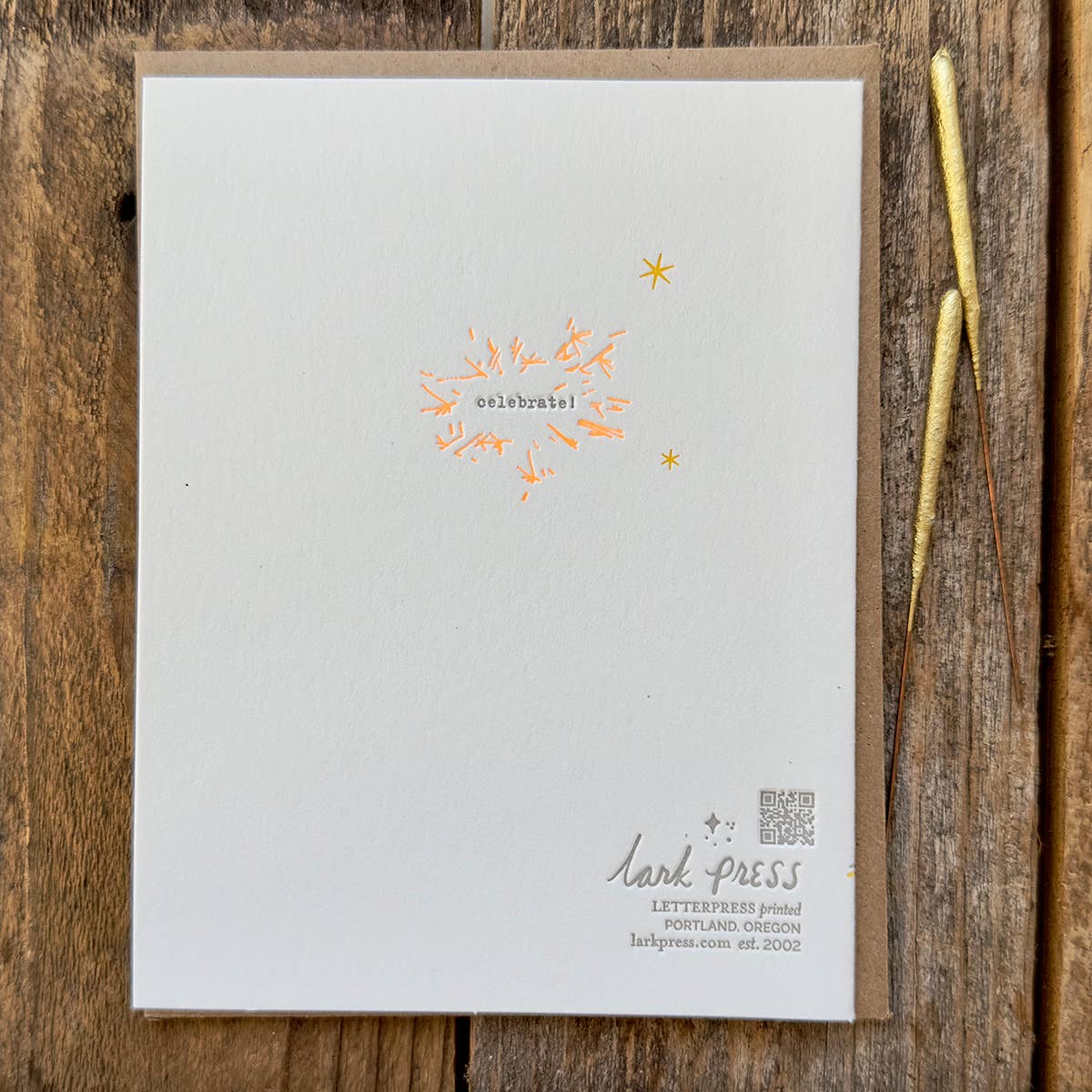 Sparkler Wishes Happy Birthday Letterpress Card - The Regal Find