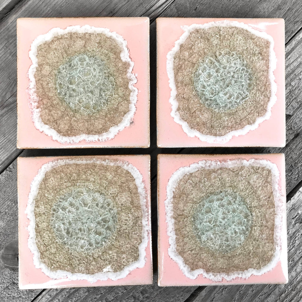 Square Coaster - Pale Pink Coaster - The Regal Find