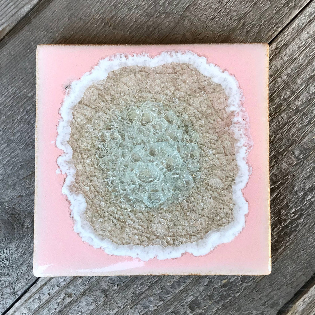 Square Coaster - Pale Pink Coaster - The Regal Find