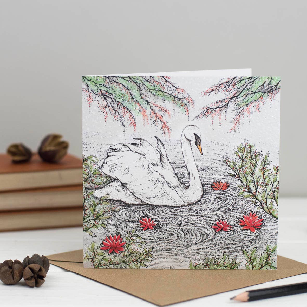 Swan Greeting Card - The Regal Find