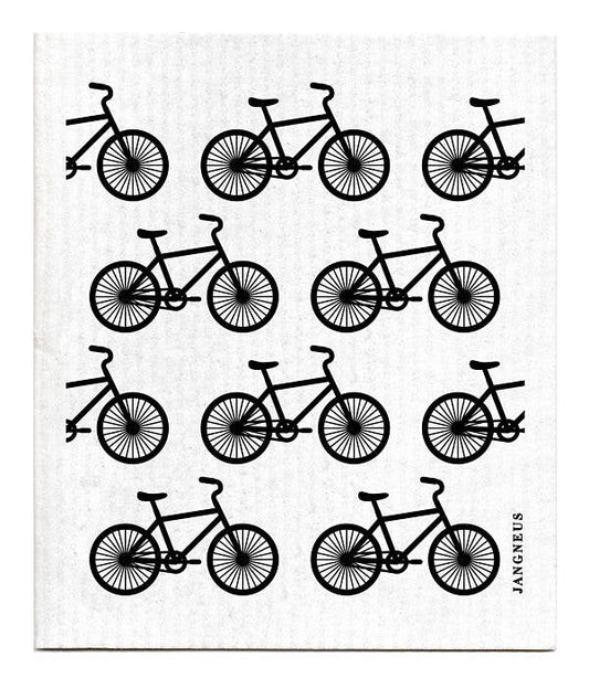 Swedish Dishcloth - Bikes - Black: Black - The Regal Find