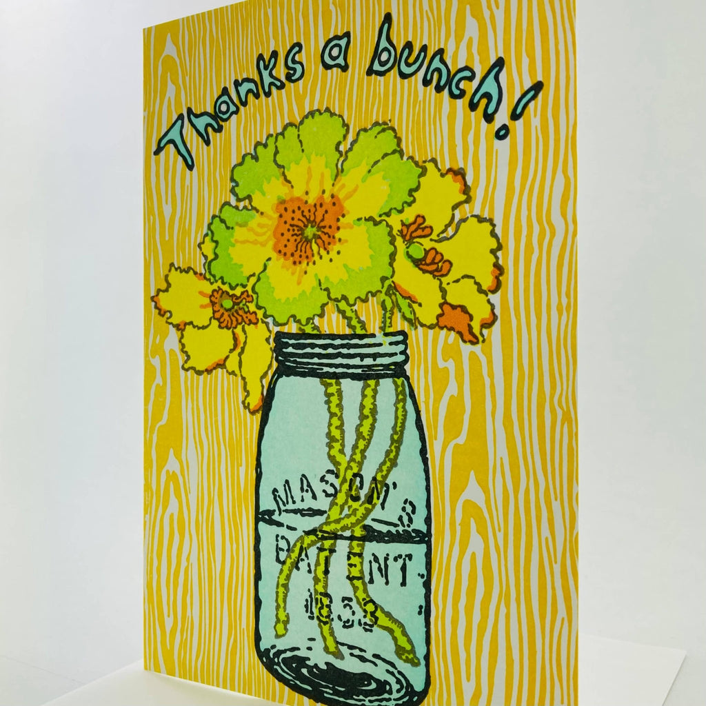 Thanks a bunch turquoise mason jar & flowers - The Regal Find