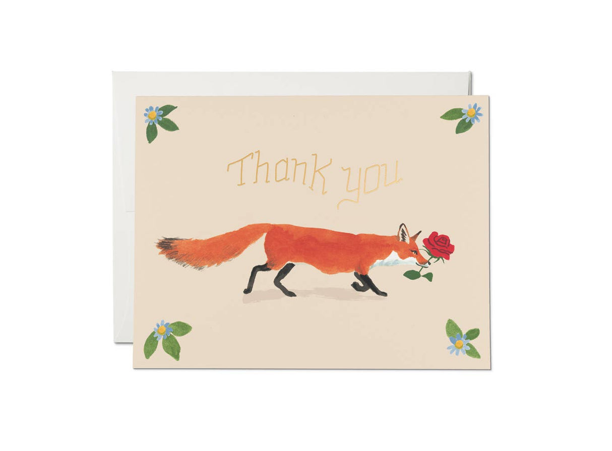 Thanks Fox thank you greeting card: Boxed Sets - The Regal Find