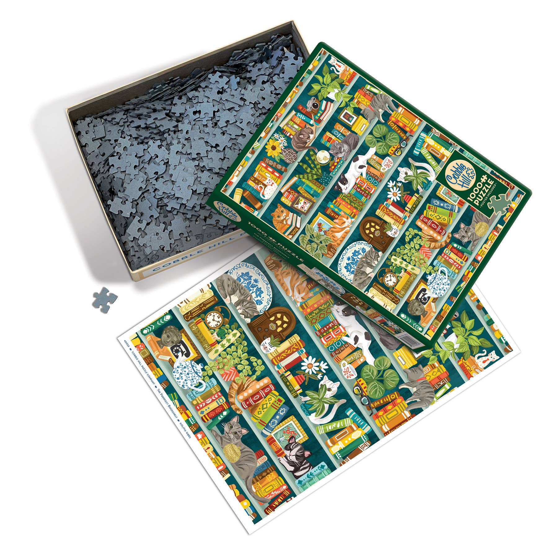 The Purrfect Bookshelf - 1000 Piece Puzzle - The Regal Find