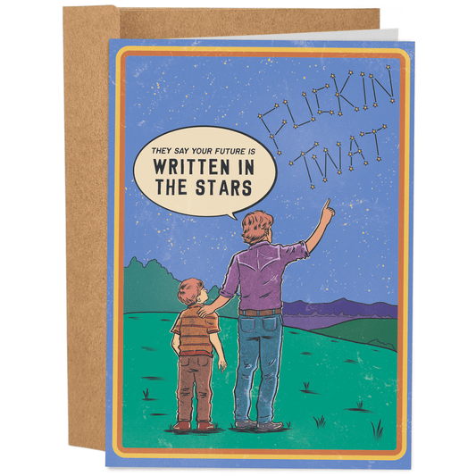 Written In The Stars - 70's Vintage Funny Birthday Card - The Regal Find