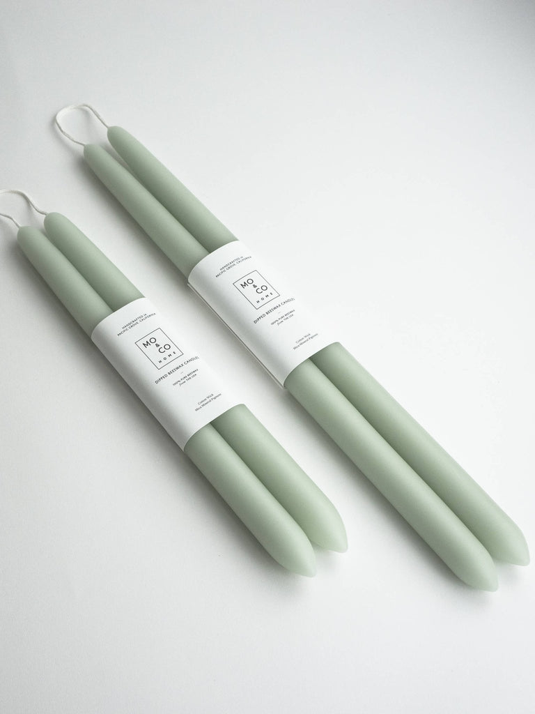 10" & 14" - 100% Beeswax Dipped Candles | Eucalyptus: 10 Inches - The Regal Find