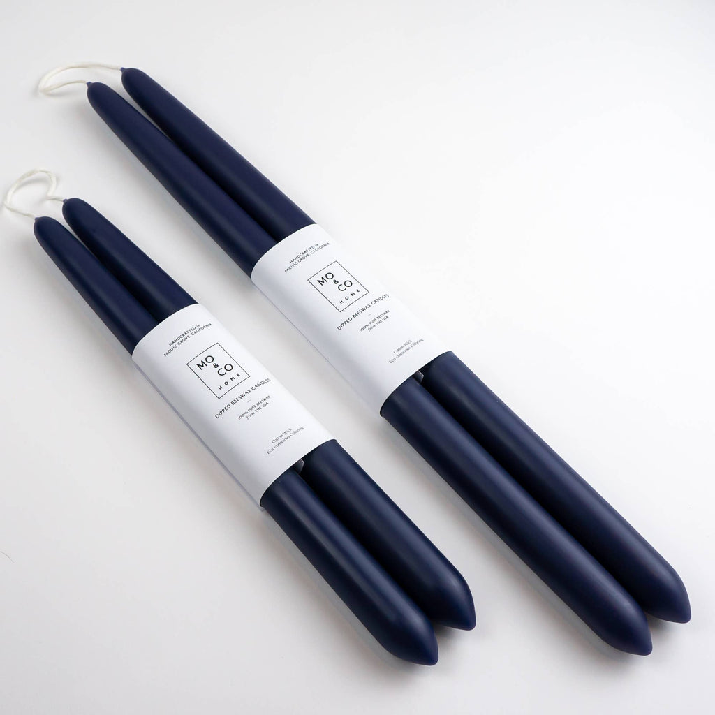 10" & 14" - 100% Beeswax Dipped Candles | Midnight Blue: 10 Inch - The Regal Find