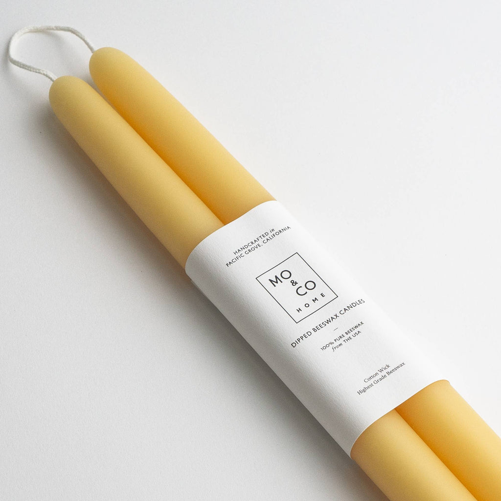 10" & 14" - 100% Beeswax Dipped Candles | Natural Gold: 10 Inches - The Regal Find