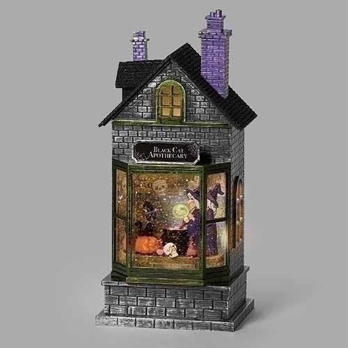 10.5"H LED Swirl Potion Shop with Witch - The Regal Find
