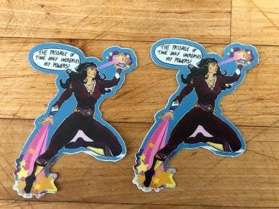 2 Mini Wonder Woman Stickers! - The Regal Find