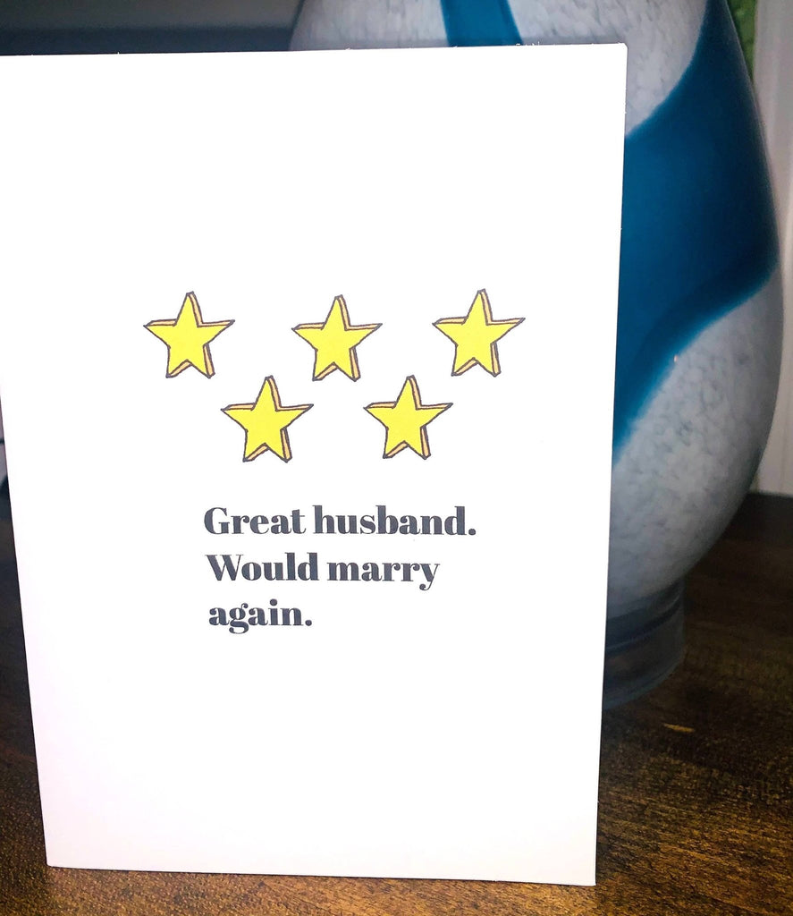 5 Stars - Great Husband - Would Marry Again -funny Card for - The Regal Find