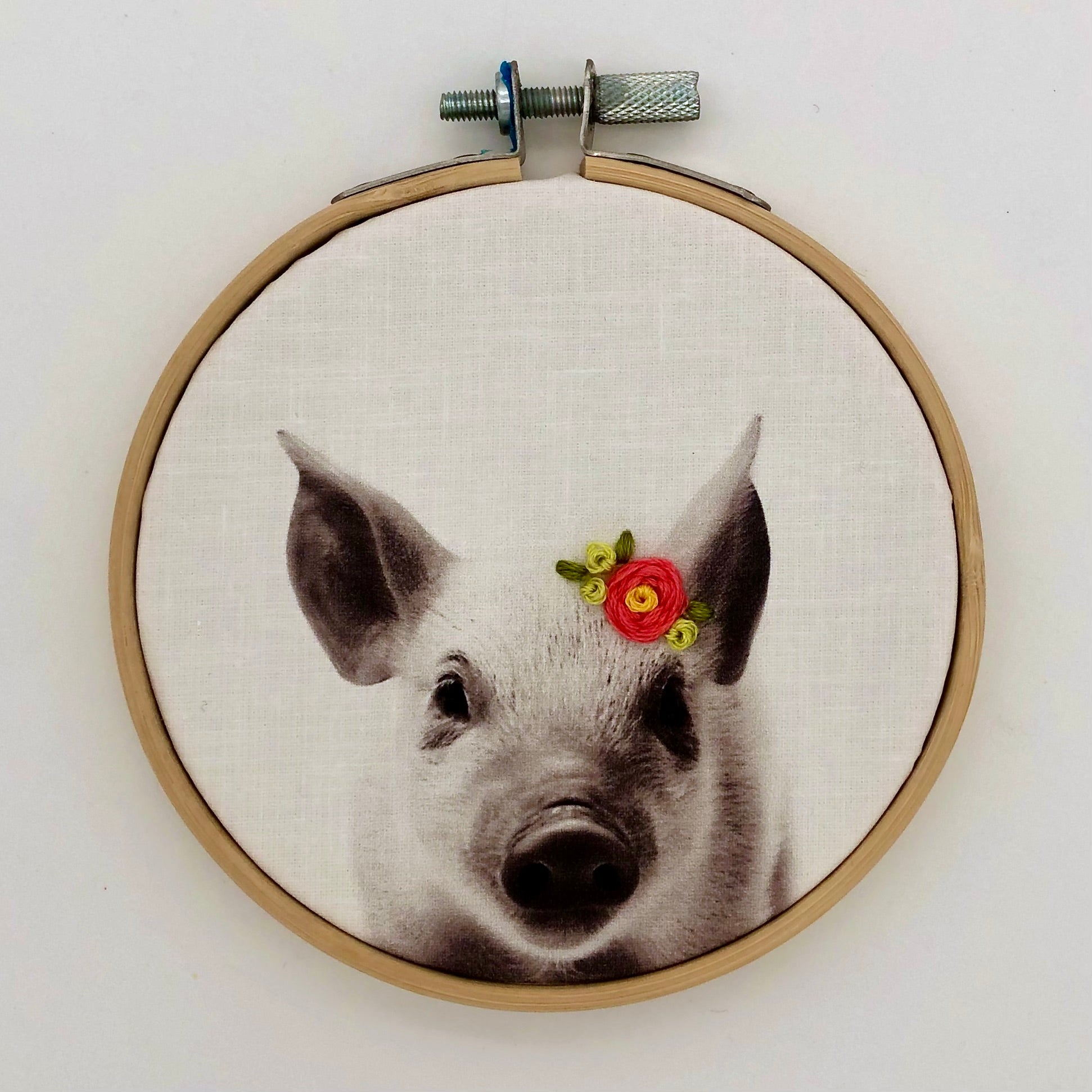 Animal Embroidery Hoop, 4 inch