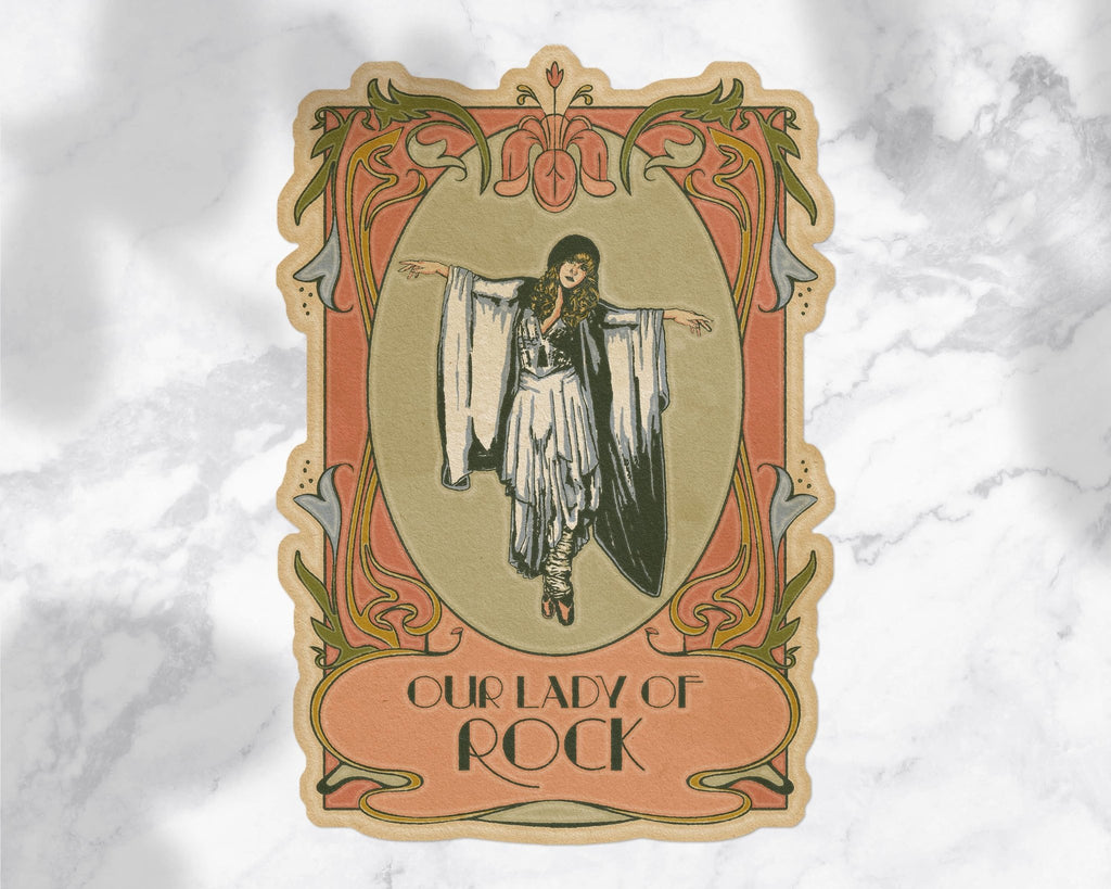 Art Nouveau Stevie Nicks Saint Card Stickers - The Regal Find