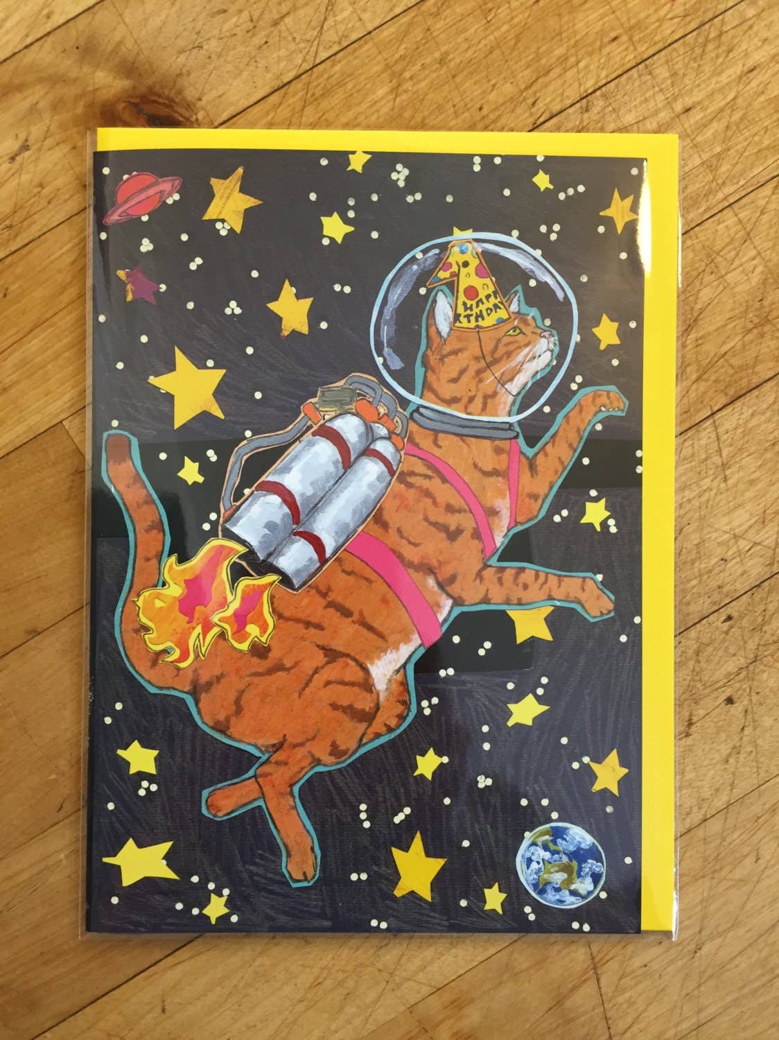 Astro Cat Birthday Card - The Regal Find