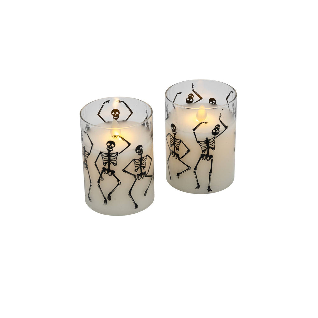 Battery Operated LED Glass Candle - Graveyard Dance - The Regal Find