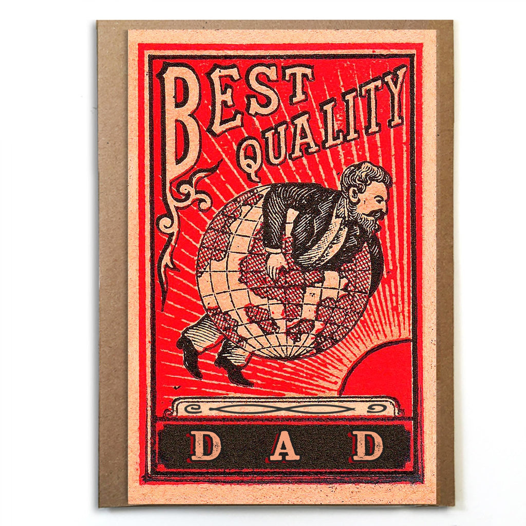 Best Quality Dad; Cute Father's Day Card; Vintage Father's - The Regal Find