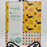 Birthday BassetHound & Dot Double-sided Eco Wrapping Paper - The Regal Find