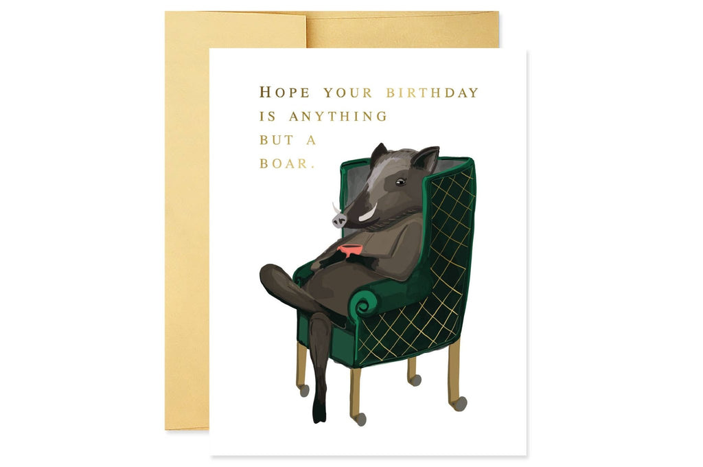 Birthday Boar Card - The Regal Find