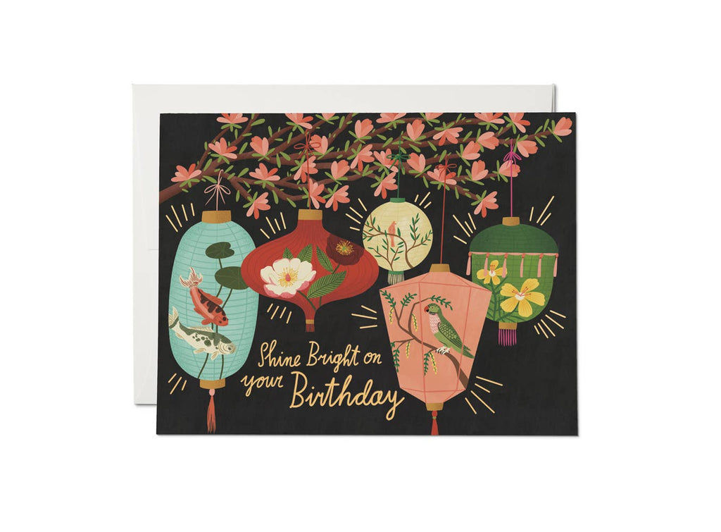 Birthday Lanterns birthday greeting card - The Regal Find