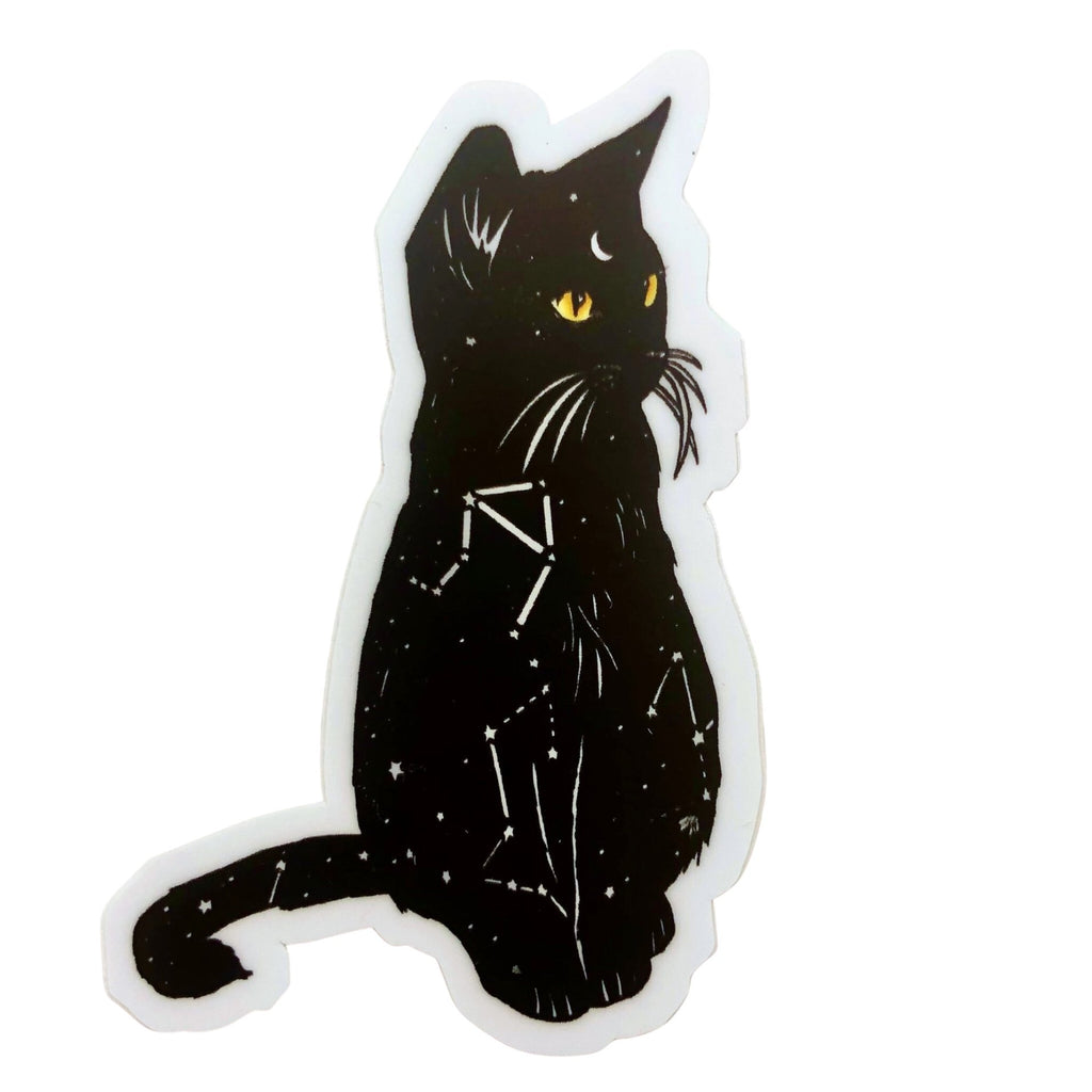 Black Cat with Yellow Eyes Sticker - The Regal Find