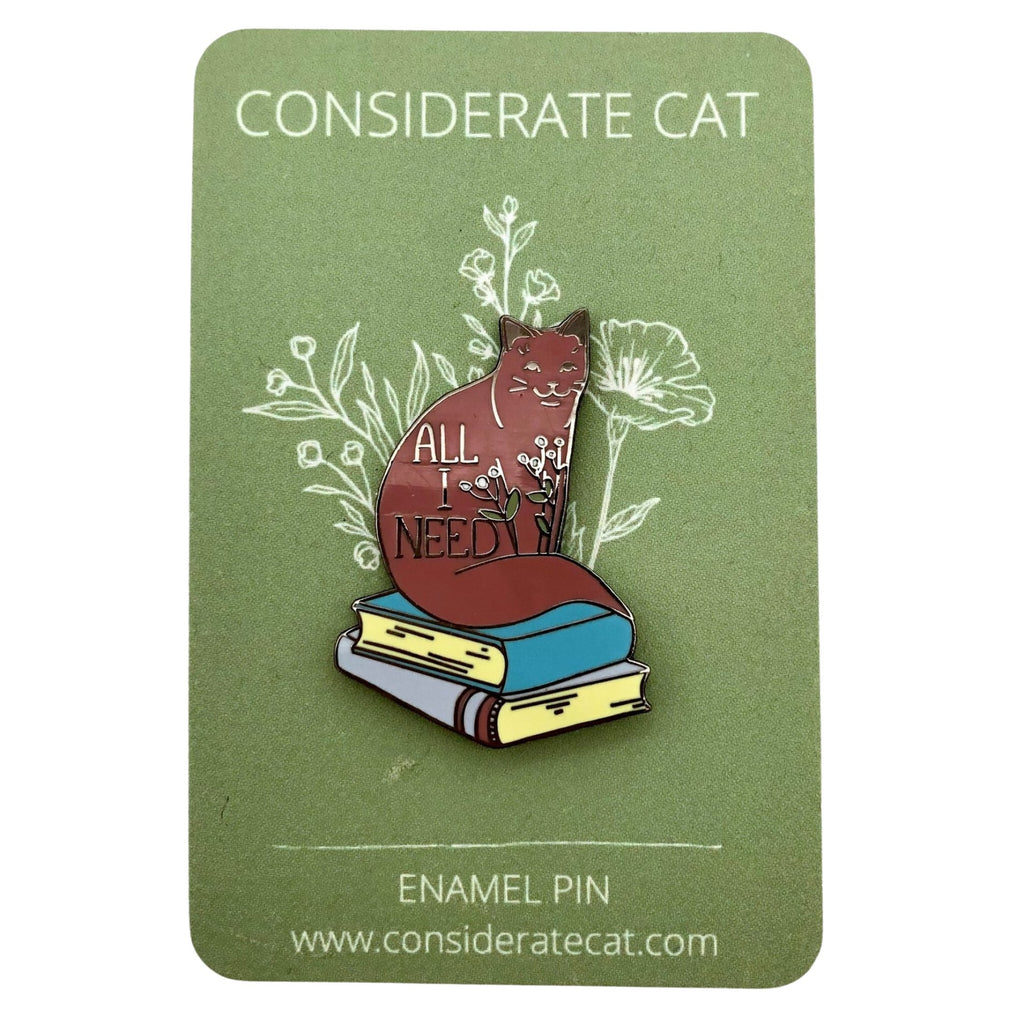 Book Lover Enamel Pin - The Regal Find
