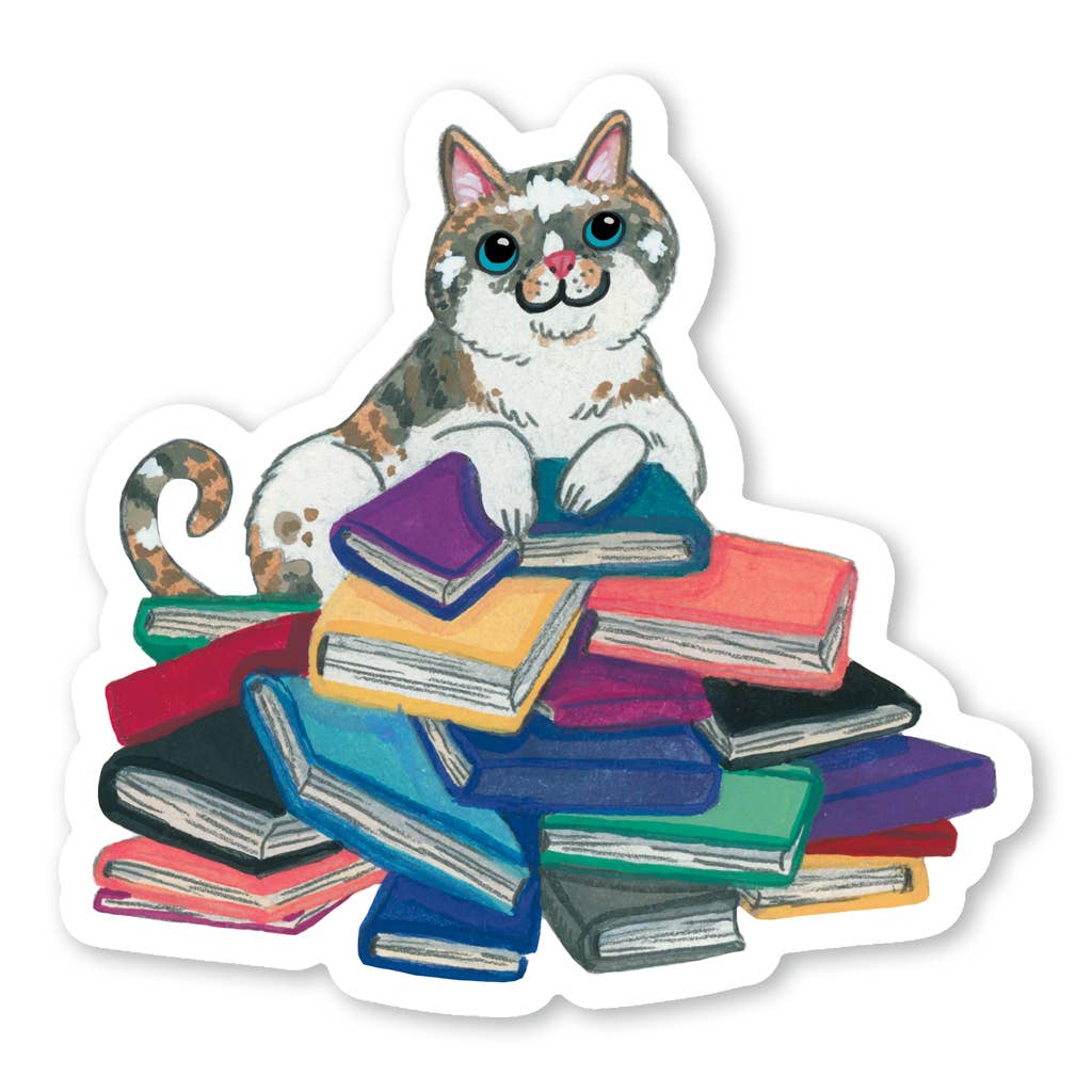 Book Lovin' Cat Sticker - The Regal Find