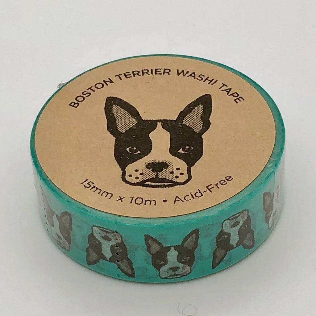 Boston Terrier Washi Tape-Seafoam - The Regal Find