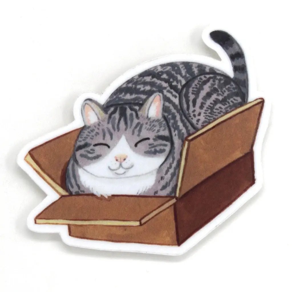Box Cat Sticker - The Regal Find