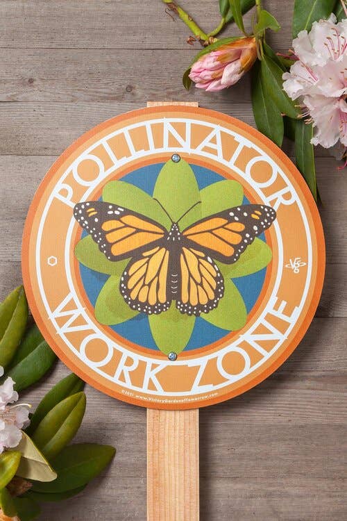 Butterfly's Pollinator Work Zone - Garden Sign - The Regal Find