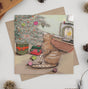 Cat and Christmas Tree Greeting Card - The Regal Find