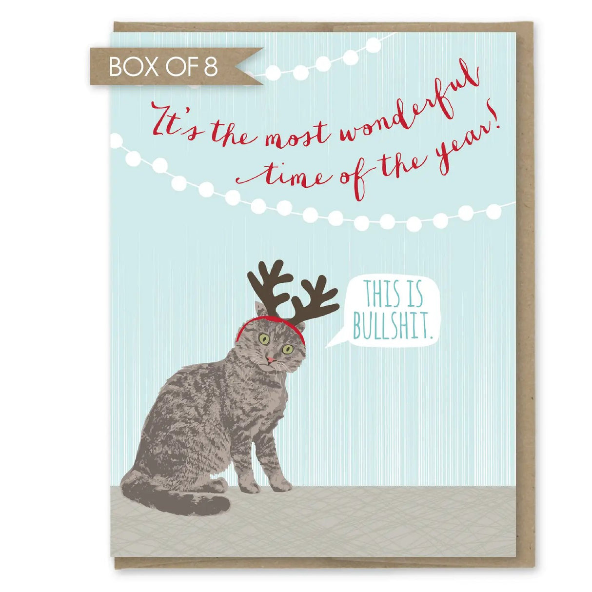 Cat Antlers and Wonderful Time Card - Box of 8 - The Regal Find