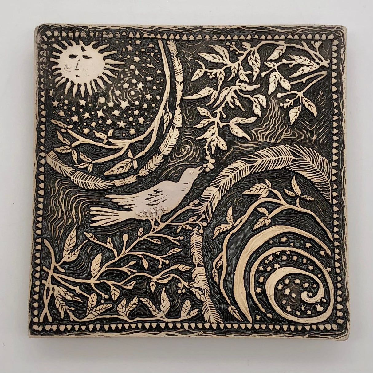 Celestial Bird Hanging Tile/ Trivet - The Regal Find