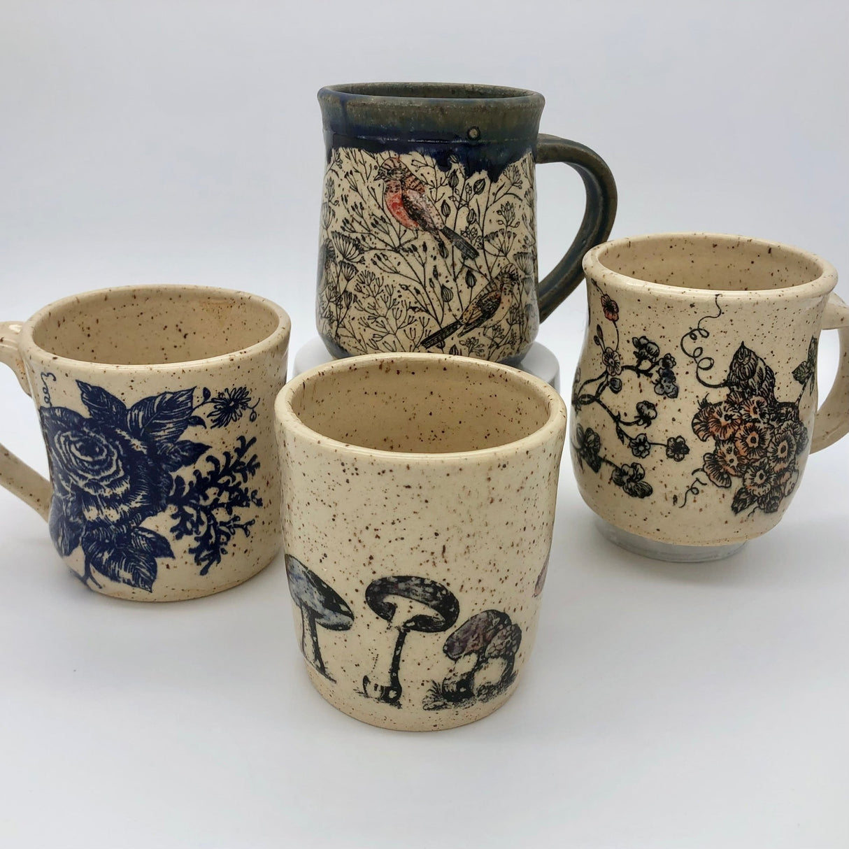 Ceramic Coffee Mugs with Hand-Drawn Stencils - The Regal Find