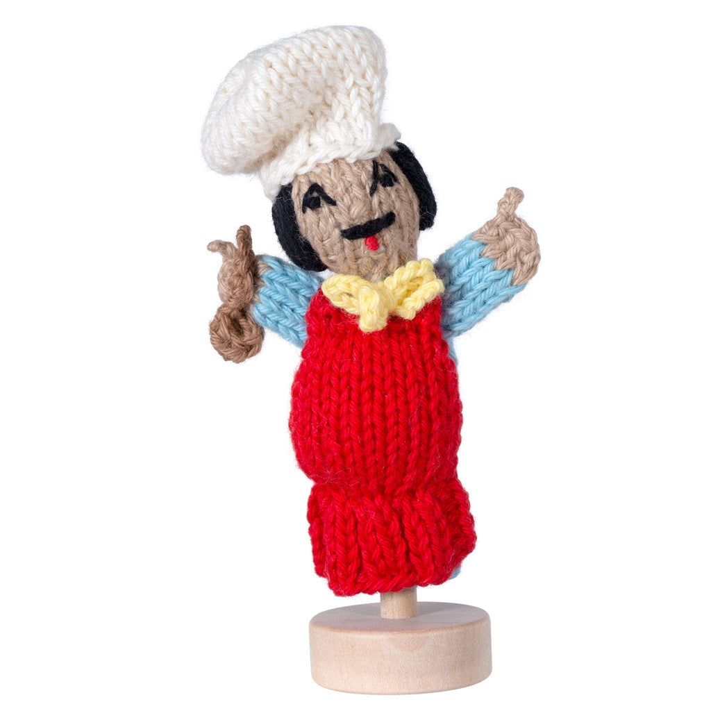 Chef - Bright Organic Cotton Finger Puppet - The Regal Find