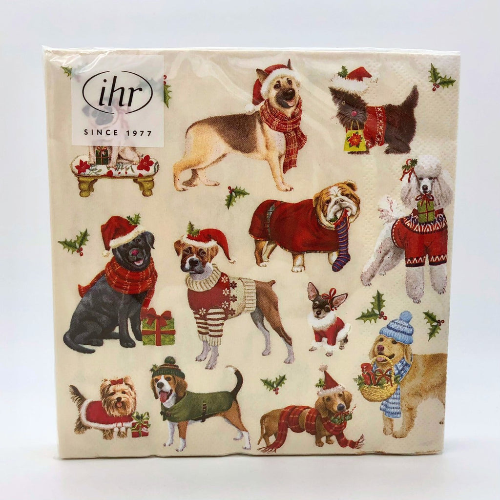 Christmas Dogs Holiday Lunch Napkins - The Regal Find