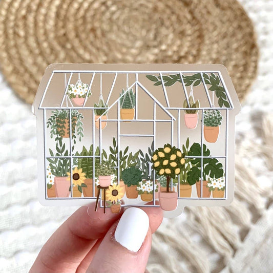 Clear Greenhouse Sticker, 3.25x2.5in - The Regal Find