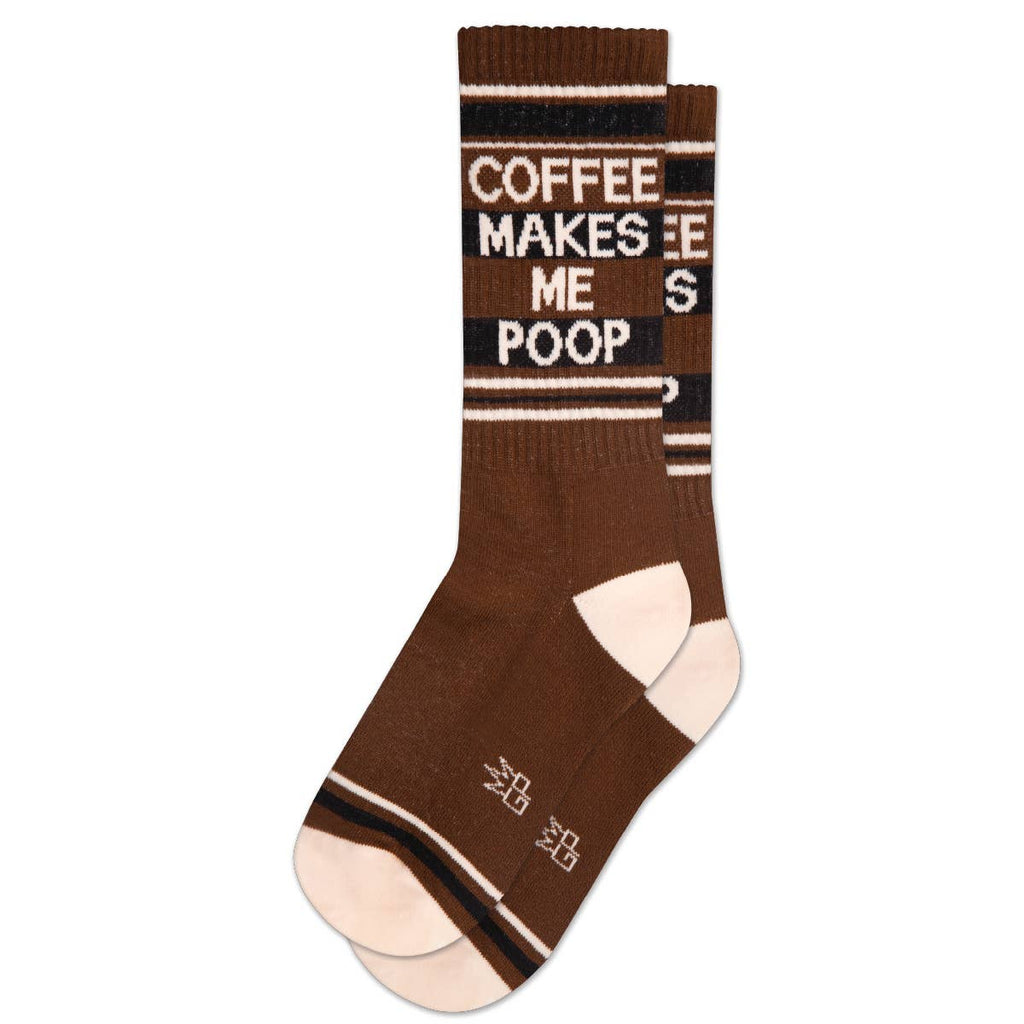 Coffee Makes Me Poop Gym Crew Socks - The Regal Find