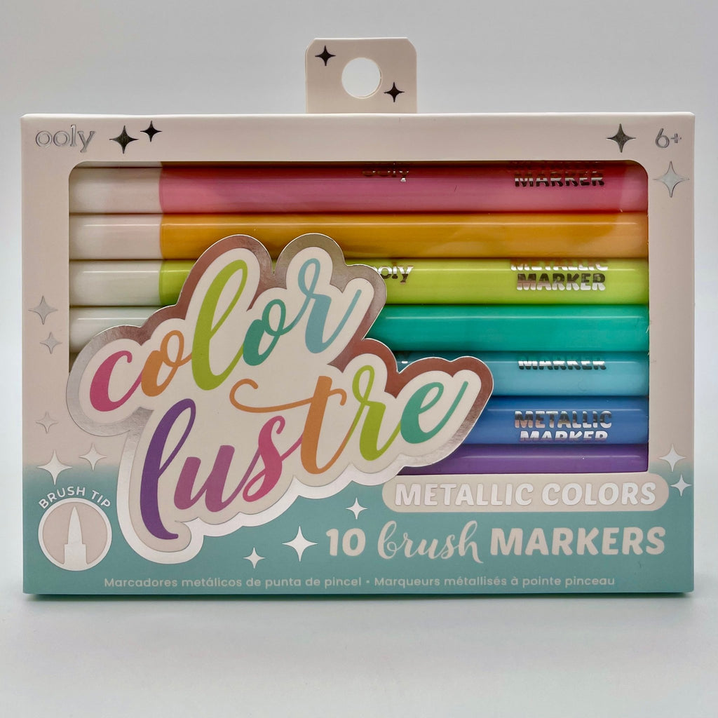 Color Lustre Metallic Brush Markers - The Regal Find