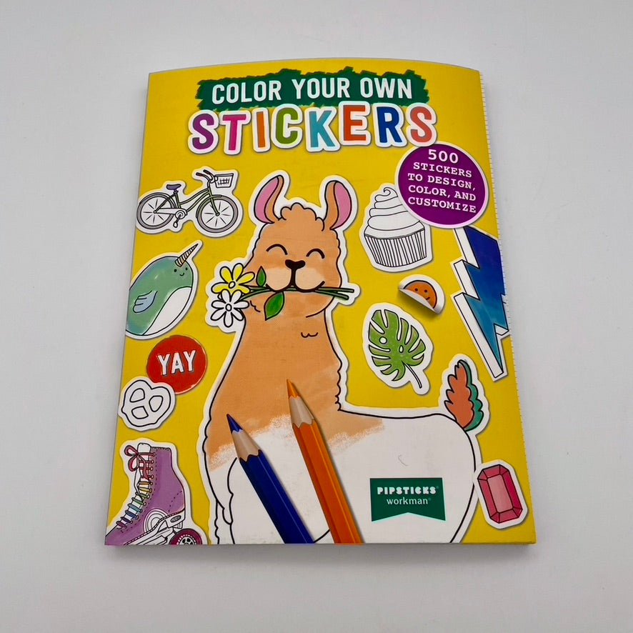 Color Your Own Stickers - (Pipsticks+workman) (Paperback)