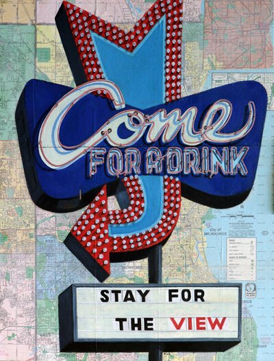 Come For A Drink Map Print - The Regal Find