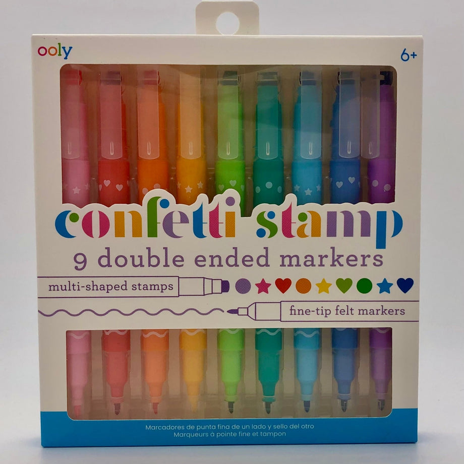 Ooly Confetti Stamp 9 Double Ended Markers